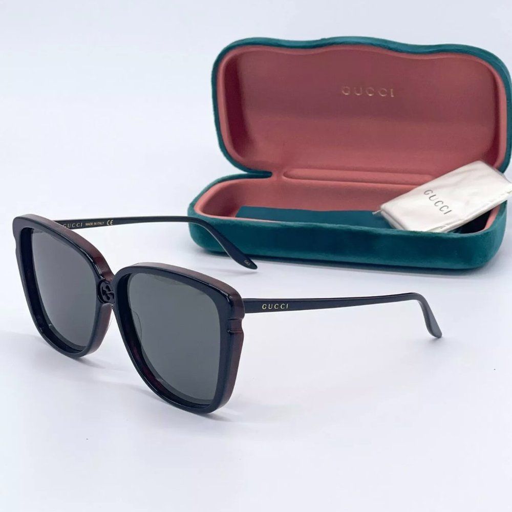 Sale! New Gucci Women's 63mm Black and Brown Sunglasses!